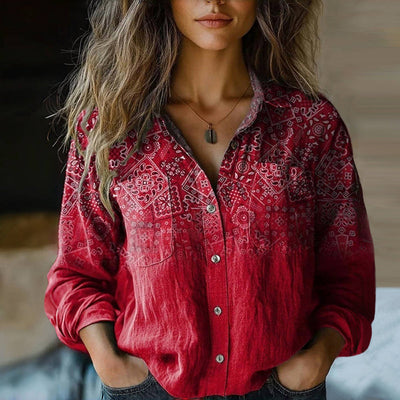 EMMA™ | Vintage Printed Blouse