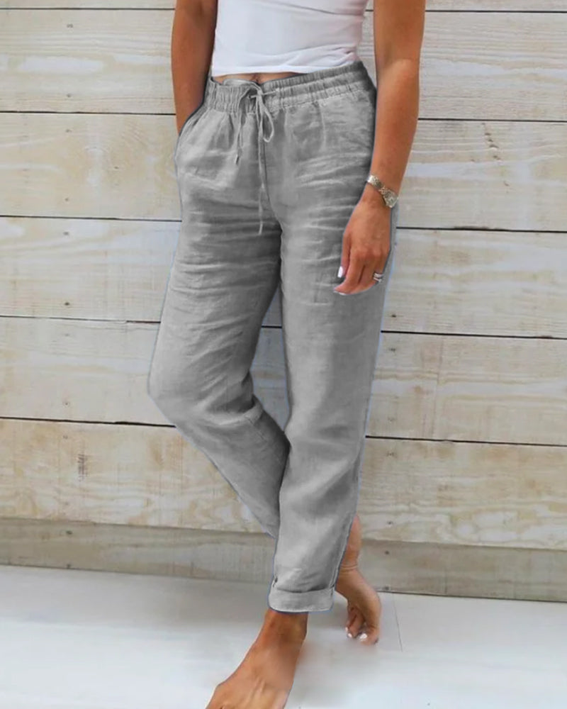 Kyara  | Casual Straight Trousers