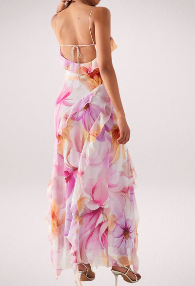 Sheila – Breezy Ruffled Floral Maxi Dress