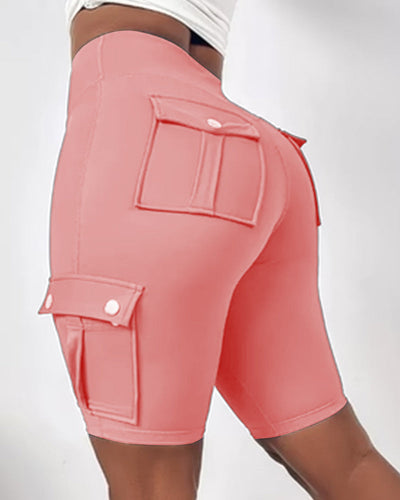 Sarah - High-waisted shorts with pockets