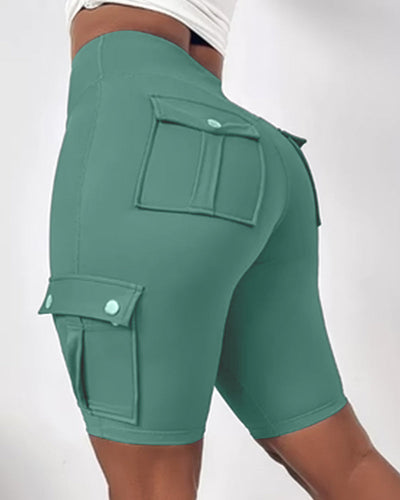 Sarah - High-waisted shorts with pockets