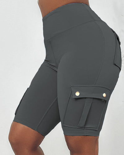 Sarah - High-waisted shorts with pockets
