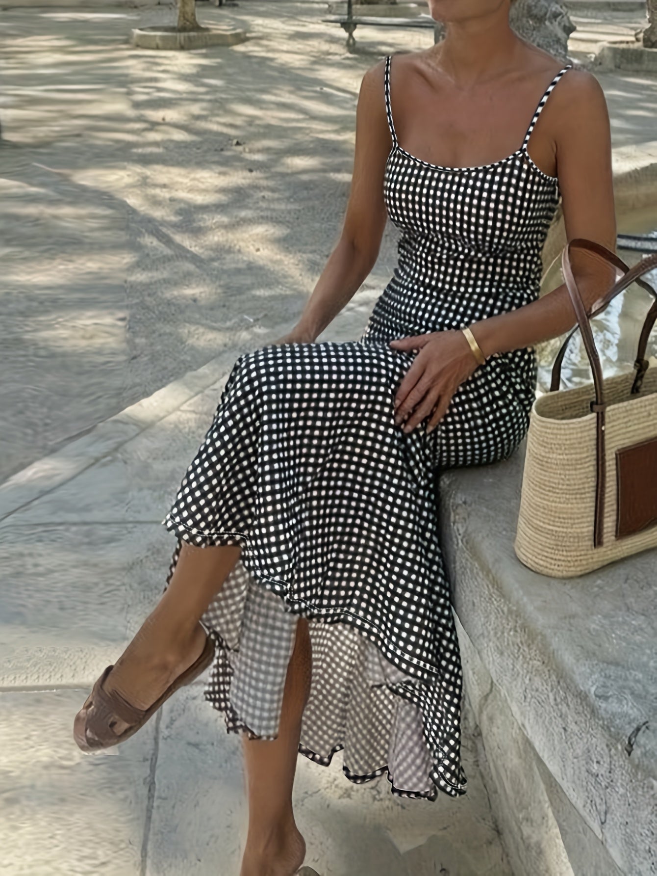 Marissa - Breezy Plaid Slip Maxi Dress Effortless Style Meets Cozy Charm
