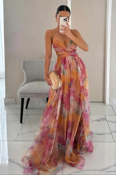 Elara - Graceful Flowing Maxi Dress