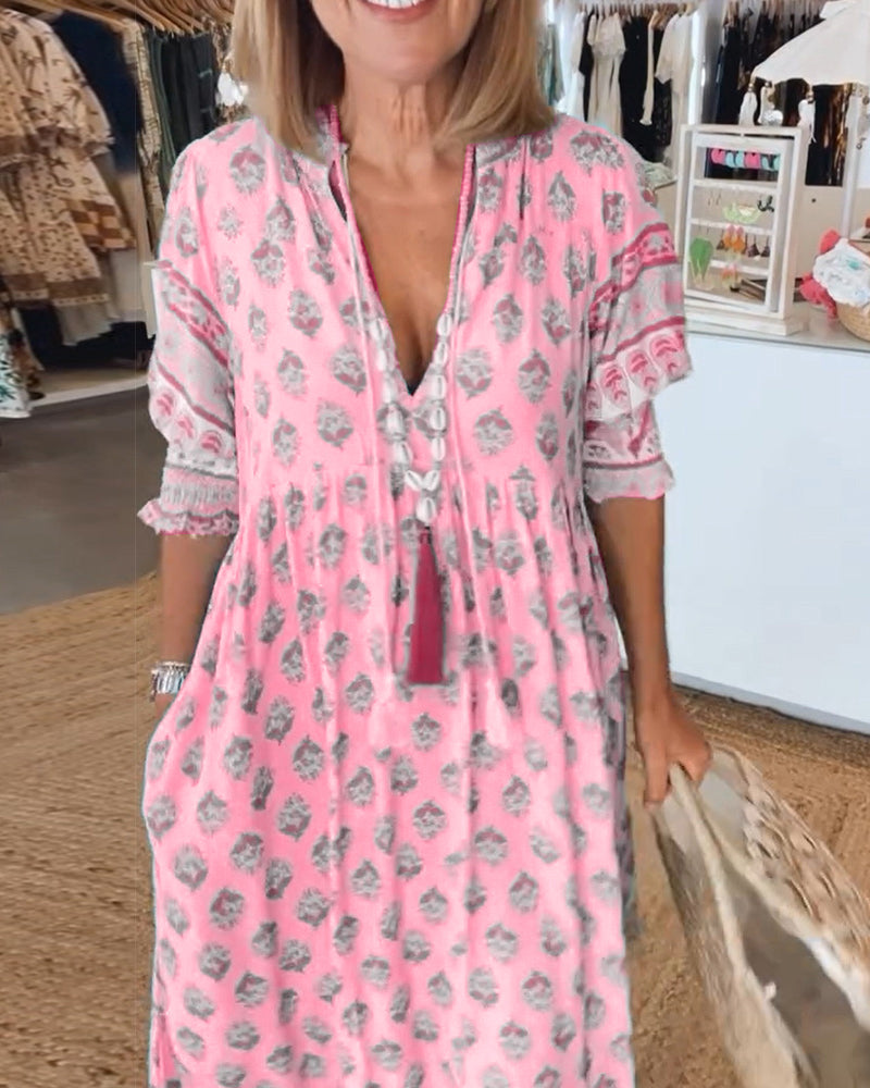 Emma  | Bohemian Tiered Maxi Dress