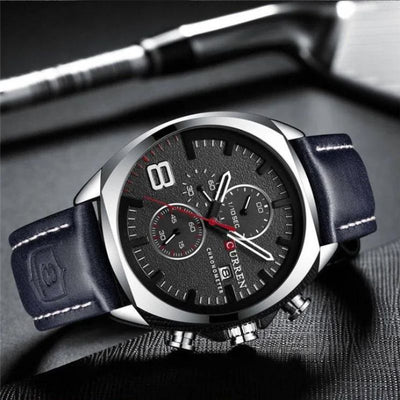 Waterproof sports and military watch with chronograph