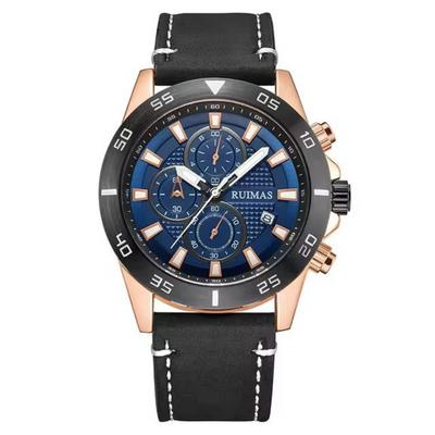 Dial quartz chronograph watch