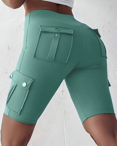 Sarah - High-waisted shorts with pockets