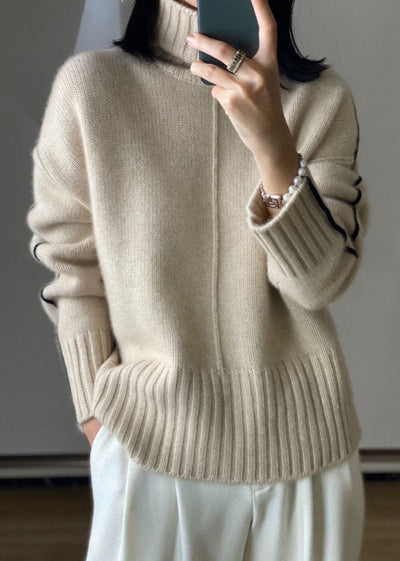 Colette – Cozy Luxe High Collar Pure Wool Knit Sweater