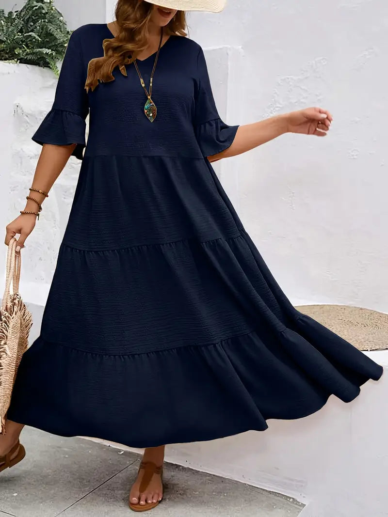 Camila – Plus Size Patchwork Dress