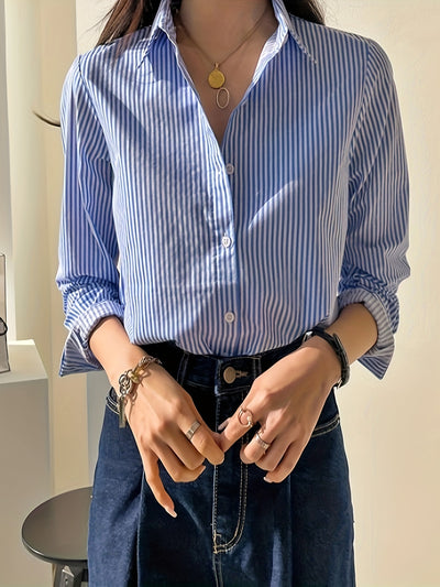 Emma ™  | Classic Striped Button Shirt