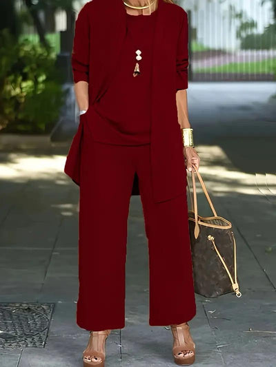 NOOR | SET OF CARDIGAN, JUMPER AND TROUSERS