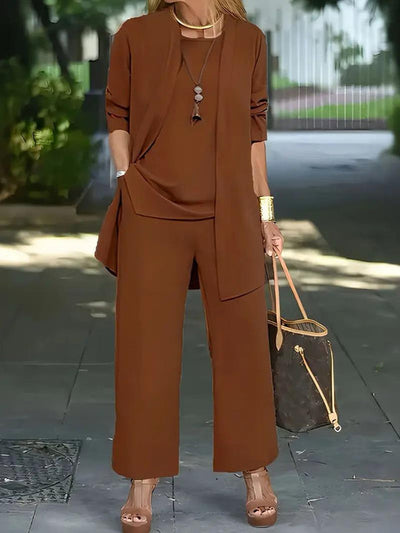 NOOR | SET OF CARDIGAN, JUMPER AND TROUSERS