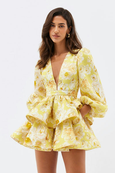 Hailey – Whimsical Ruffle Floral Mini Dress