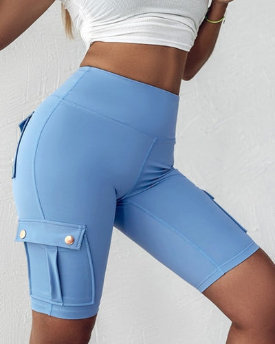 Sarah - High-waisted shorts with pockets
