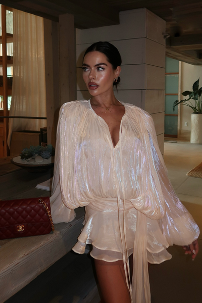 Danica – Shimmering Ruffled Mini Dress