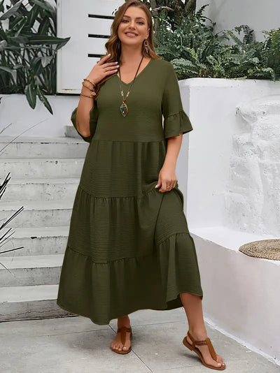 Camila – Plus Size Patchwork Dress