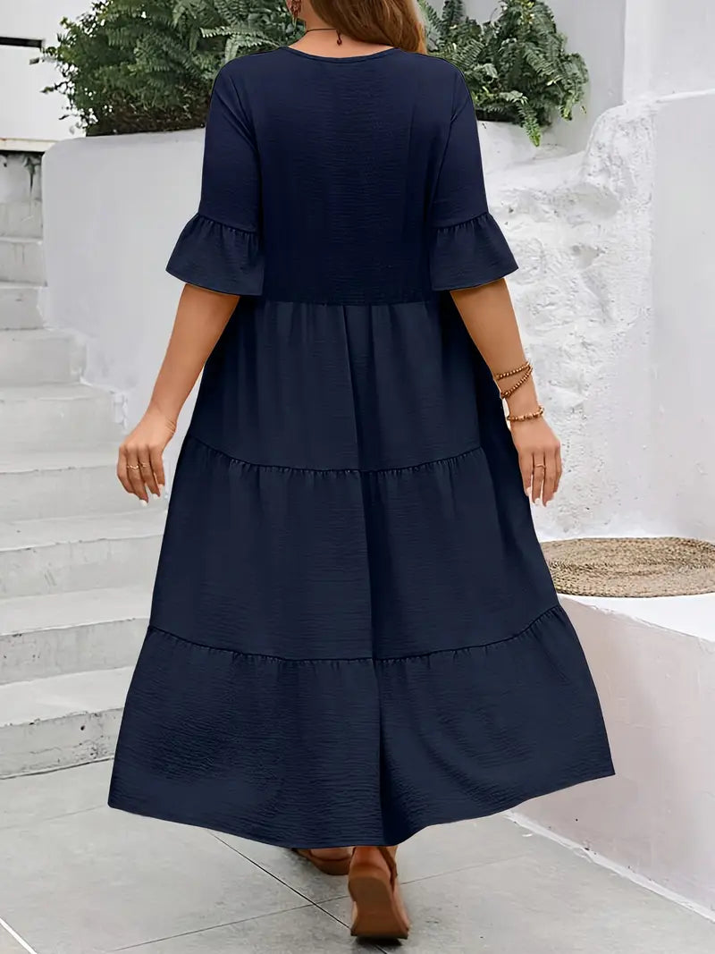 Camila – Plus Size Patchwork Dress