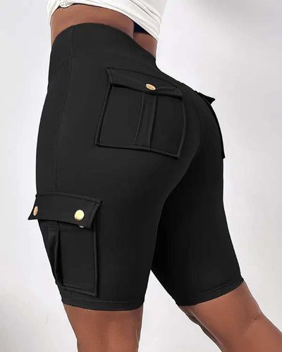 Sarah - High-waisted shorts with pockets