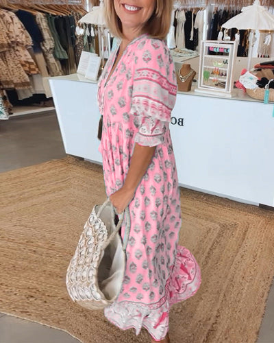 Emma  | Bohemian Tiered Maxi Dress