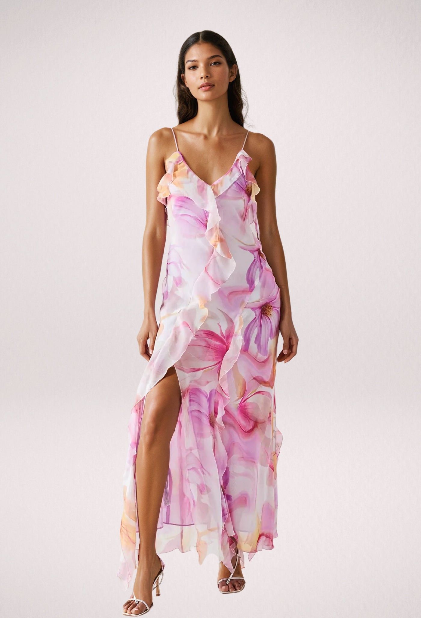 Sheila – Breezy Ruffled Floral Maxi Dress