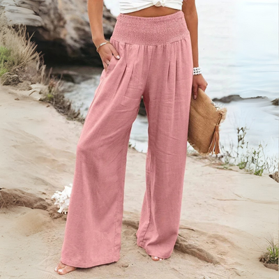 ROSE  | FREYA HIGH-WAIST LOOSE FIT TROUSERS