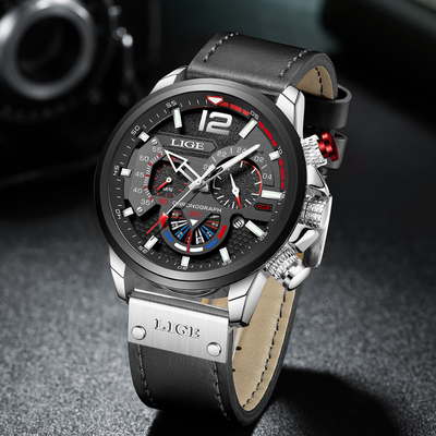 Robust quartz military watch