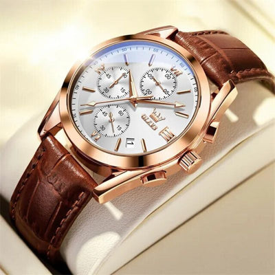 quartz luminous chronograph watch