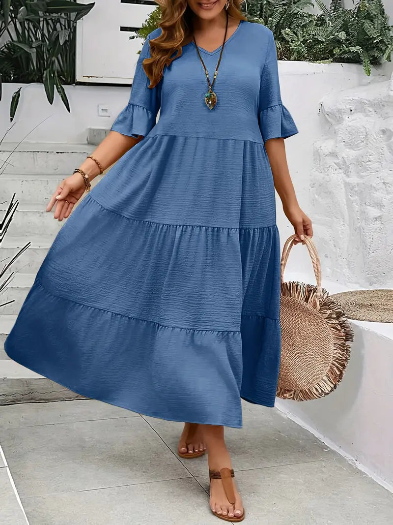 Camila – Plus Size Patchwork Dress