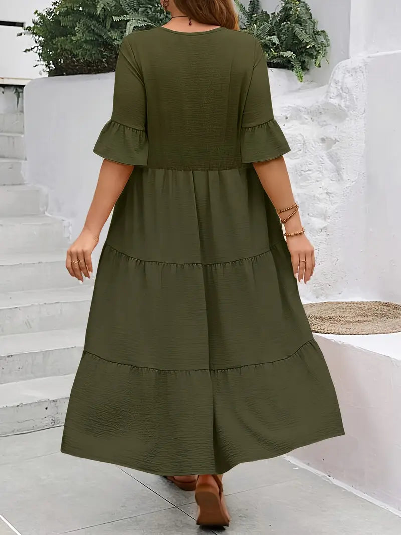 Camila – Plus Size Patchwork Dress