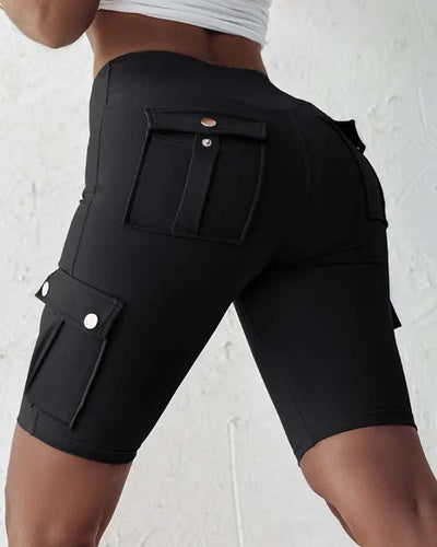 Sarah - High-waisted shorts with pockets
