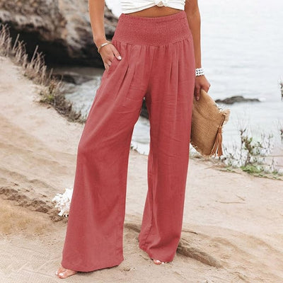 ROSE  | FREYA HIGH-WAIST LOOSE FIT TROUSERS