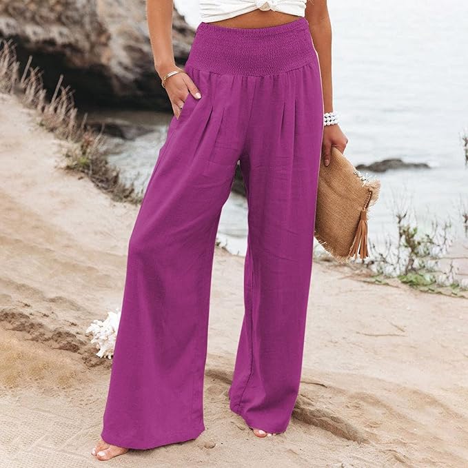 ROSE  | FREYA HIGH-WAIST LOOSE FIT TROUSERS