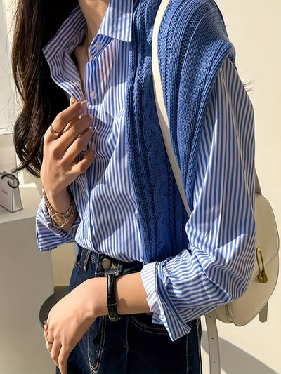 Emma ™  | Classic Striped Button Shirt