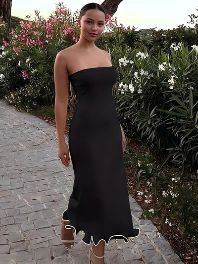 Lucia - Chic Ruffled Midi Dress