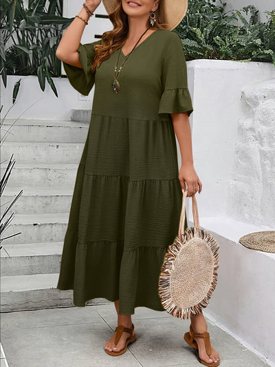 Camila – Plus Size Patchwork Dress