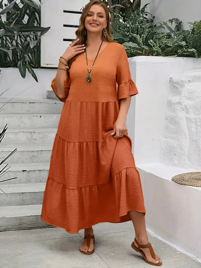 Camila – Plus Size Patchwork Dress