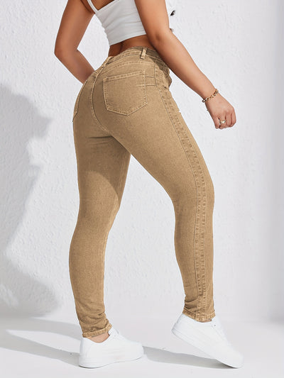 Sophia™ - Slim-Fit Khaki Stretch Jeans