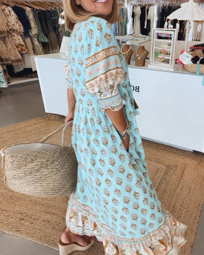 Emma  | Bohemian Tiered Maxi Dress