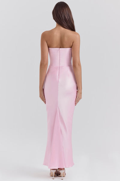 Vivian - Elegant Strapless Maxi Dress Timeless Grace with a Bold Touch