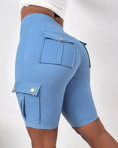 Sarah - High-waisted shorts with pockets