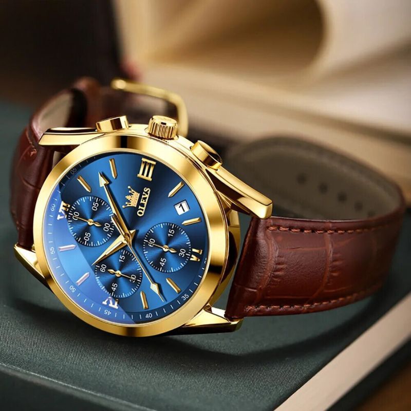 quartz luminous chronograph watch