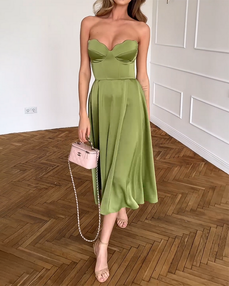Marissa - Strapless Midi Dress