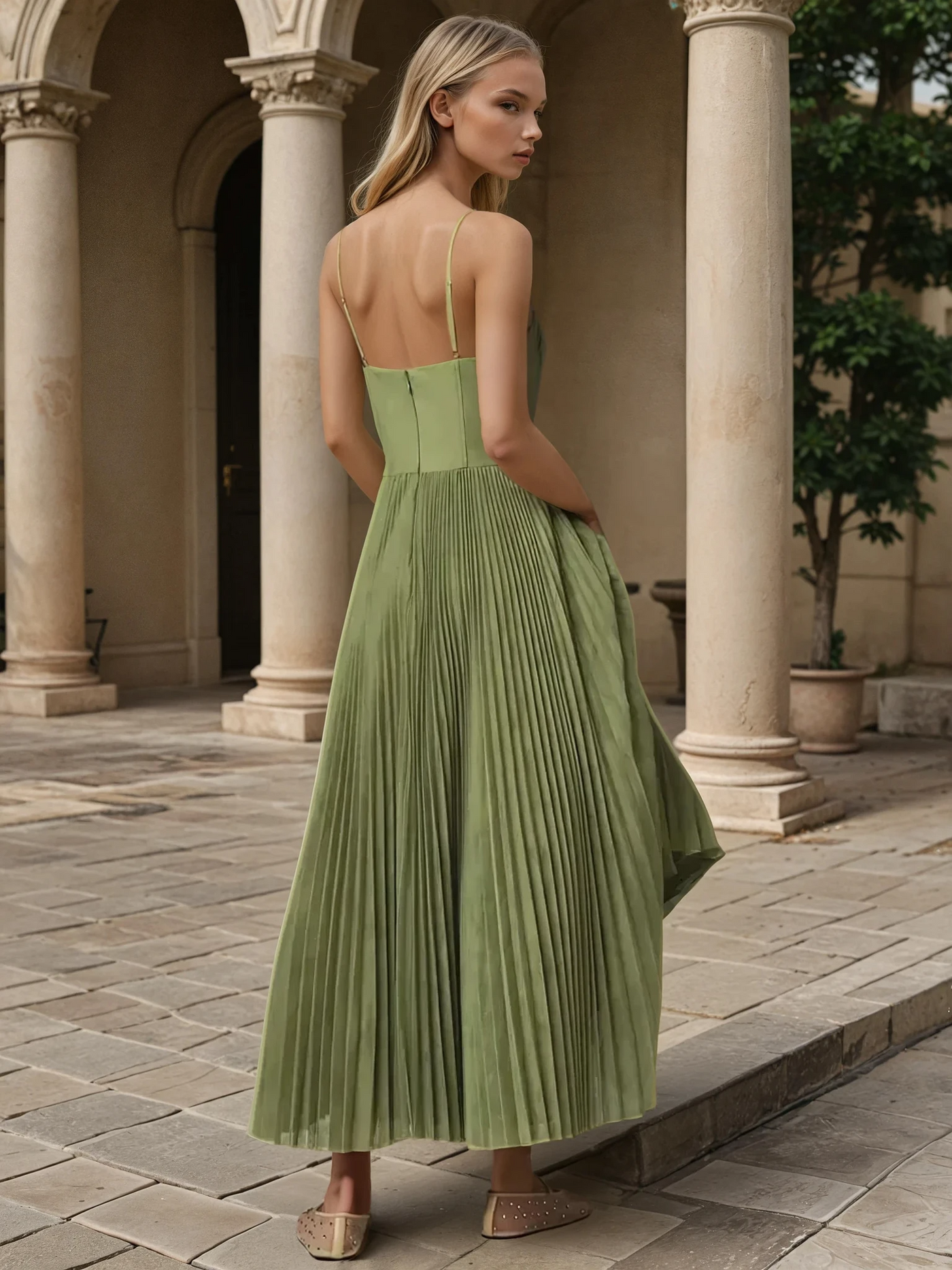 Keilah - Sculpted Tulle Midi Dress Delicate Drama with a Modern Edge