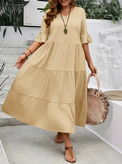 Camila – Plus Size Patchwork Dress