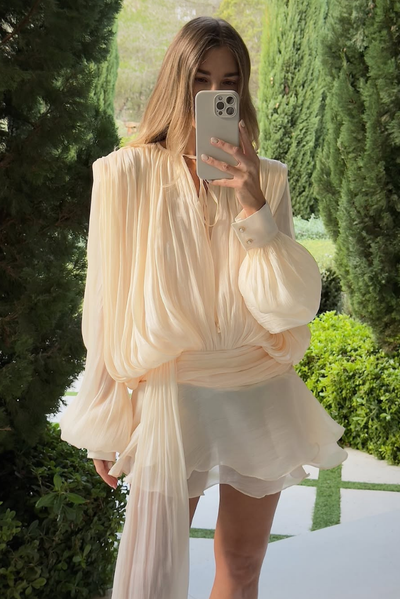 Danica – Shimmering Ruffled Mini Dress