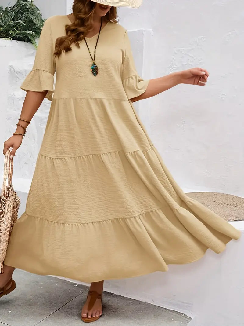 Camila – Plus Size Patchwork Dress