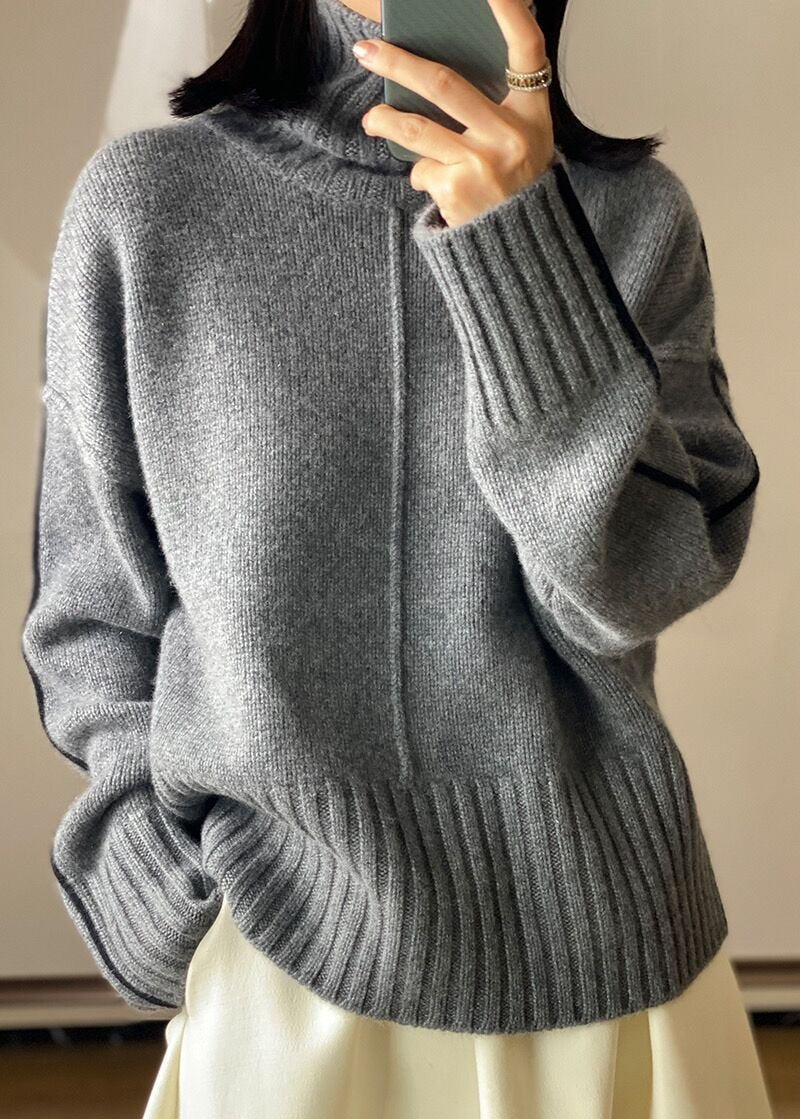 Colette – Cozy Luxe High Collar Pure Wool Knit Sweater