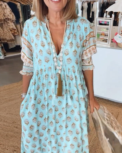 Emma  | Bohemian Tiered Maxi Dress