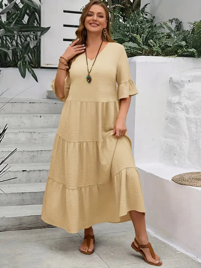 Camila – Plus Size Patchwork Dress